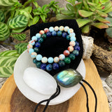 Háls Chakra Mala armbandssett🌈