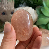 Fire Quartz Palmstone - palmstone