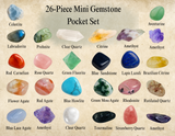 Σετ τσέπης Mini Gemstone 26 τεμαχίων + Βελούδινο πουγκί