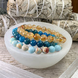 Abundance 3-PC Crystal Mala armbåndssæt