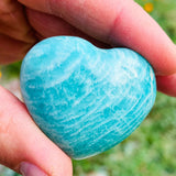 Amazonite Heart component from the Heart Harmony Crystal Set.