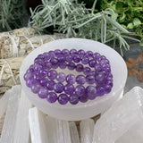 Mala Amethyst armband með flauelspoka