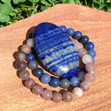 Lapis Lazuli & Aventurine Mala Bracelet & Palmstone