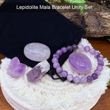 Conjunto de bolsa de unidad de pulsera Mala de lepidolita