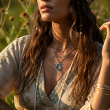 Z ARRON DESIGN Serenity Moonstone Koparvír Hengiskraut Hálsmen