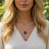 Z ARRON DESIGN Serenity Moonstone koppartråd hängande halsband