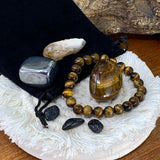 Komplet torbic za zapestnico Tiger's Eye Mala Fortitude