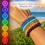 7-delt Mala Bead Armbånd Chakra Sæt (et armbånd til hvert Chakra)