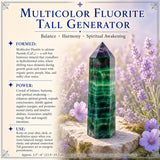 Gerador de altura de fluorita multicolorido