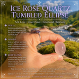 Elipse caída de cuarzo rosa de hielo