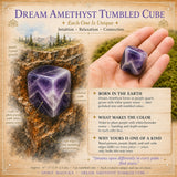 Cubo caído de amatista de ensueño