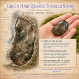 Piedra caída de cuarzo de pelo verde