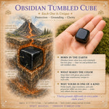 Cubo caído de obsidiana