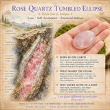 Elipse caída de cuarzo rosa