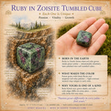 Rubí en Zoisita Cubo Tumbled