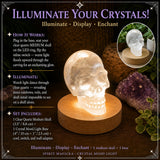 Luz ambiental de cristal (calavera de cuarzo mediana)