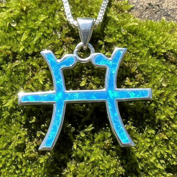 Κολιέ μενταγιόν Z ARRON DESIGN Serenity Moonstone από χάλκινο σύρμα