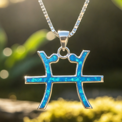 Κολιέ μενταγιόν Z ARRON DESIGN Serenity Moonstone από χάλκινο σύρμα