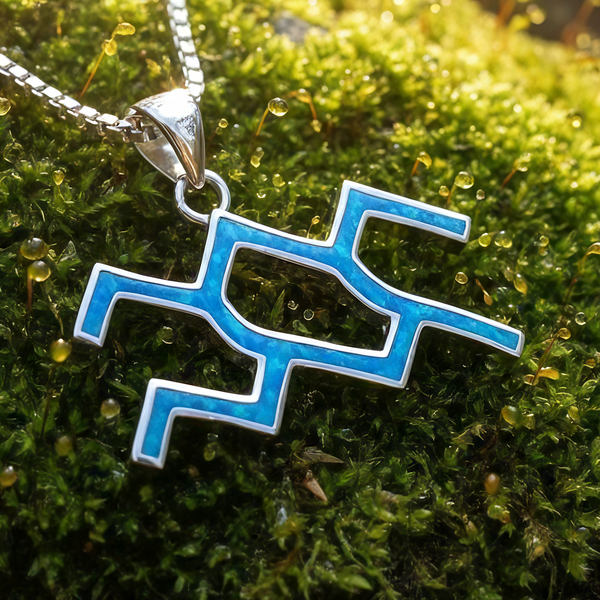 Κολιέ μενταγιόν Z ARRON DESIGN Serenity Moonstone από χάλκινο σύρμα