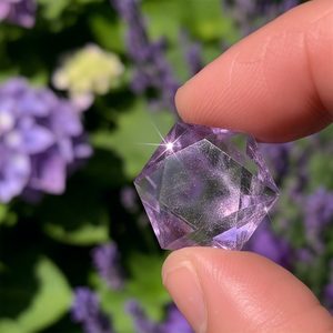 Amethyst Sacred Geometry Faceted Crystal