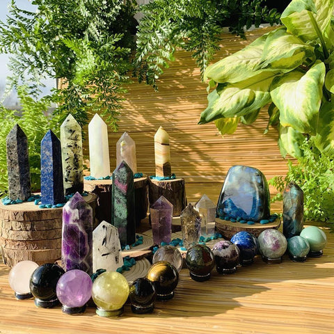 27-delers Crystal Generator & Sphere Kit med Flash Labradorite