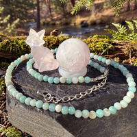 Z ARRON DESIGN Serenity Moonstone koperdraad hanger ketting