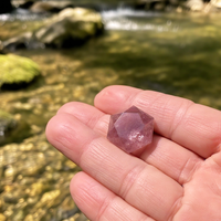 Strawberry Quartz Sacred Geometry Faceted Crystal