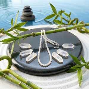 Κολιέ μενταγιόν Z ARRON DESIGN Serenity Moonstone από χάλκινο σύρμα