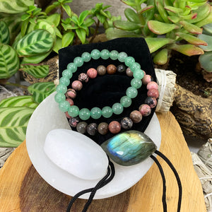 Heart Chakra Mala armbandssett🌈