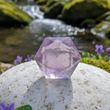 Amethyst Sacred Geometry Faceted Crystal