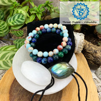 Háls Chakra Mala armbandssett🌈