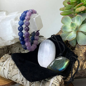 Third Eye Chakra Mala armbandasett🌈