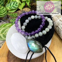 Crown Chakra Mala armbandssett🌈