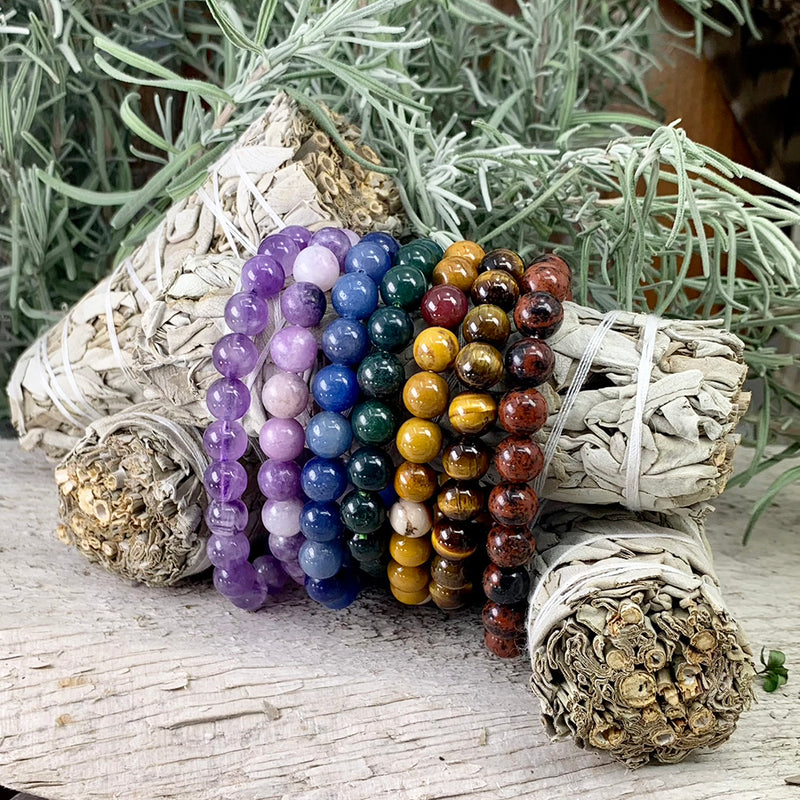 Σετ Τσάκρα με βραχιόλια Mala Bead 7 τεμαχίων (ένα βραχιόλι για κάθε τσάκρα)