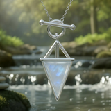 Κολιέ μενταγιόν Z ARRON DESIGN Serenity Moonstone από χάλκινο σύρμα