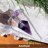 Κολιέ με κρεμαστό κόσμημα από Amethyst Macrame