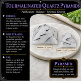 Tourmalinated Quartz Pyramid - Miðlungs