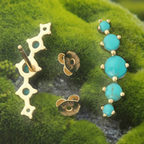 Κολιέ μενταγιόν Z ARRON DESIGN Serenity Moonstone από χάλκινο σύρμα