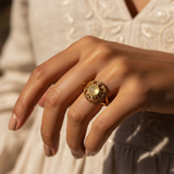 Κολιέ μενταγιόν Z ARRON DESIGN Serenity Moonstone από χάλκινο σύρμα