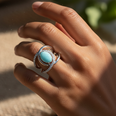 Larimar Radiance Ring