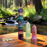 Sacred Fluorite & Amethyst Energy Set - 70% Off Flash Promo