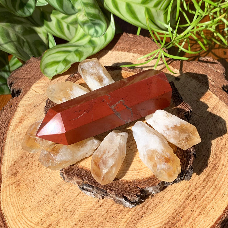Σετ Κόκκινο Jasper 8 τεμαχίων + Citrine
