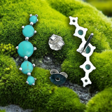 Κολιέ μενταγιόν Z ARRON DESIGN Serenity Moonstone από χάλκινο σύρμα