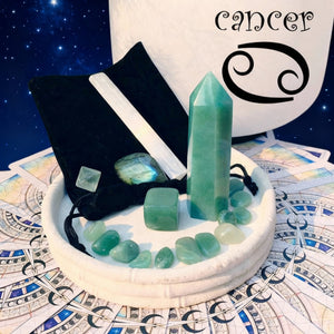 ♋ Cancer - 21 Ιουνίου - 22 Ιουλίου - Zodiac Crystal Fusion Σετ με θήκη
