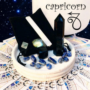 ♑ Kozorog - 22. december - 19. januar - Zodiac Crystal Fusion Set z vrečko