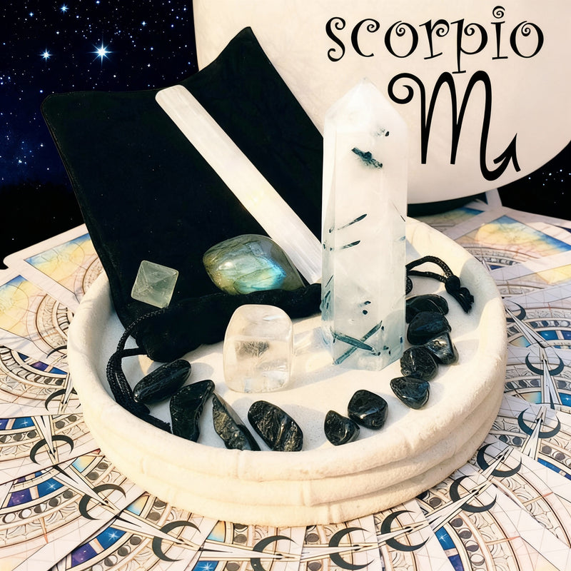 ♏ Scorpio - 23 Οκτωβρίου - 21 Νοεμβρίου - Zodiac Crystal Fusion Set With Pouch