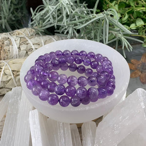 Mala Amethyst armband með flauelspoka