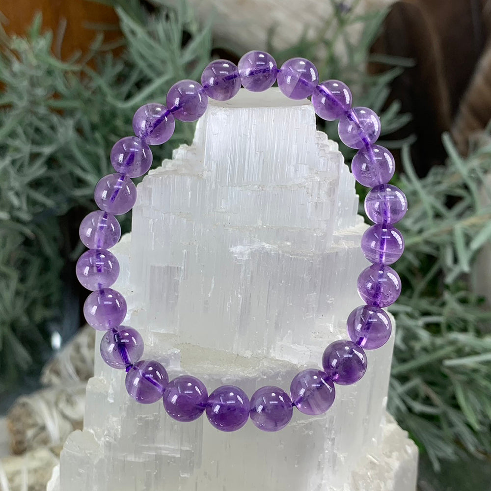 Mala Amethyst armband með flauelspoka