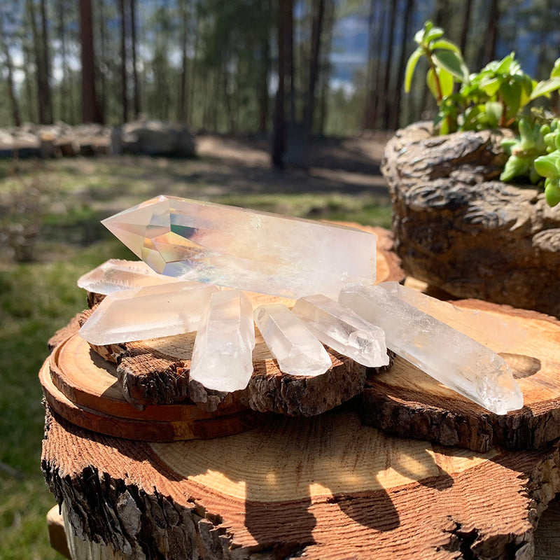 Σετ 8 τεμαχίων Angel Aura Point + Quartz Shards