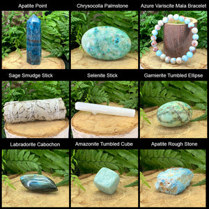 Navdihujoč paket Apatite + Allies Crystal Box